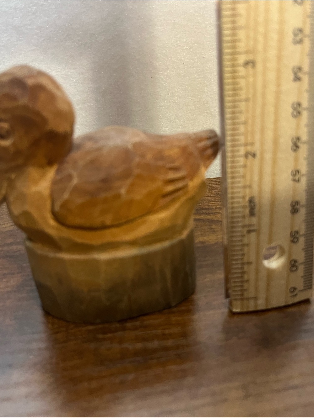 Mid-century Scandinavian folk art. Hand-Carved Wooden Duck. - Picture 4 of 4
